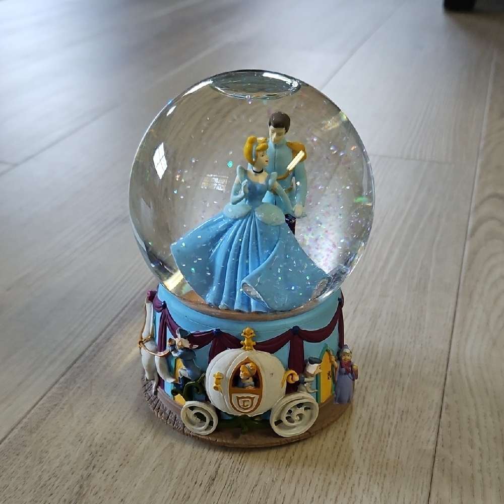 Disney Cinderella Musical Snow Globe Base - Black and Gold